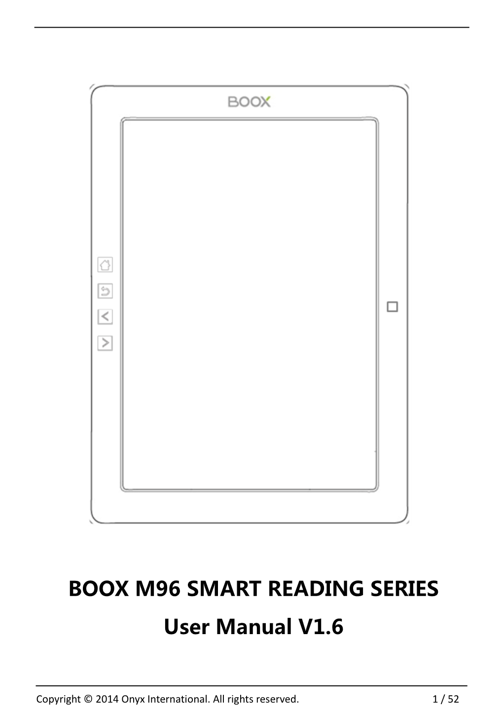 BOOX M96 SMART READING SERIES User Manual V1.6