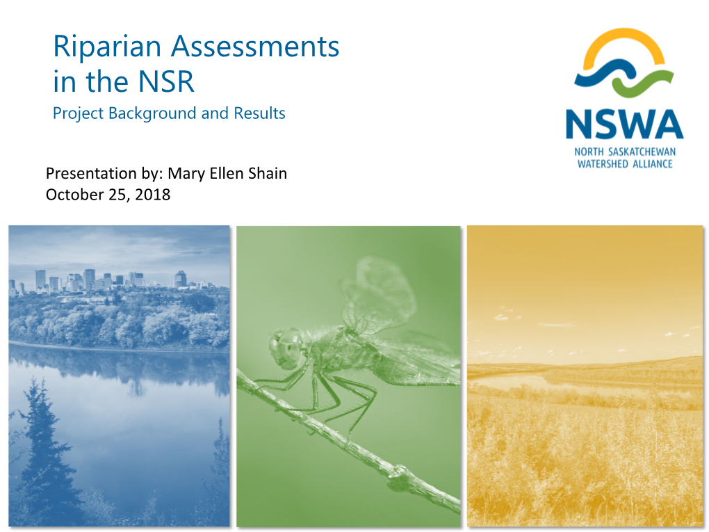 Riparian Assessments in the NSR Project Background and Results