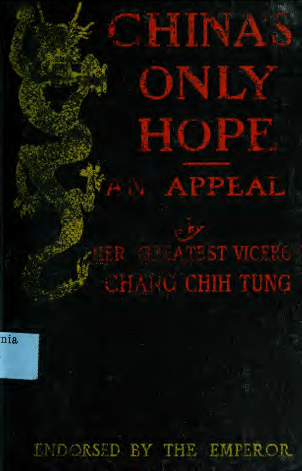 China's Only Hope : an Appeal