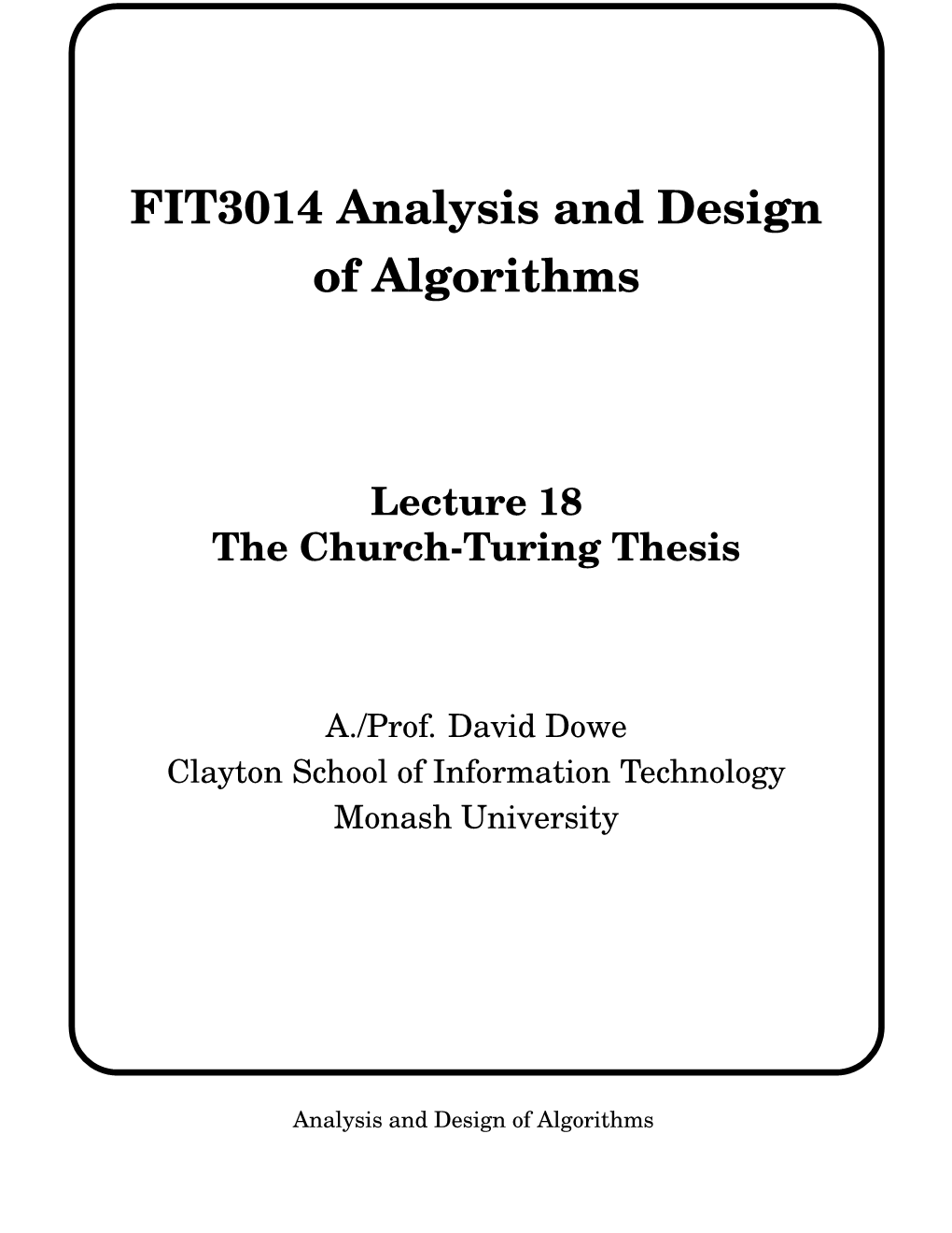 Church-Turing Thesis