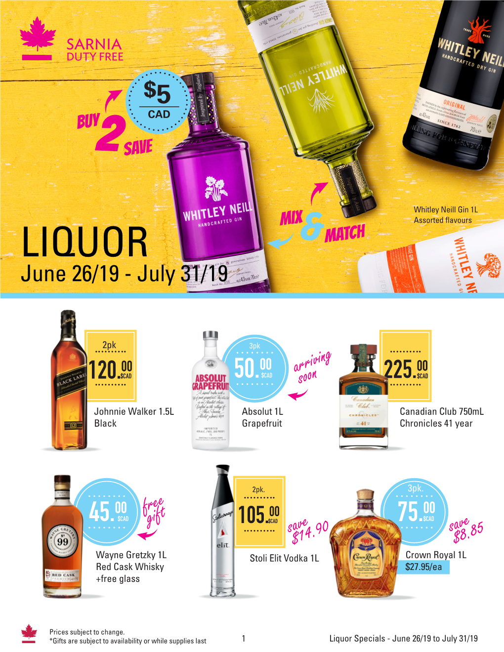 LIQUOR & MATCH June 26/19 - July 31/19