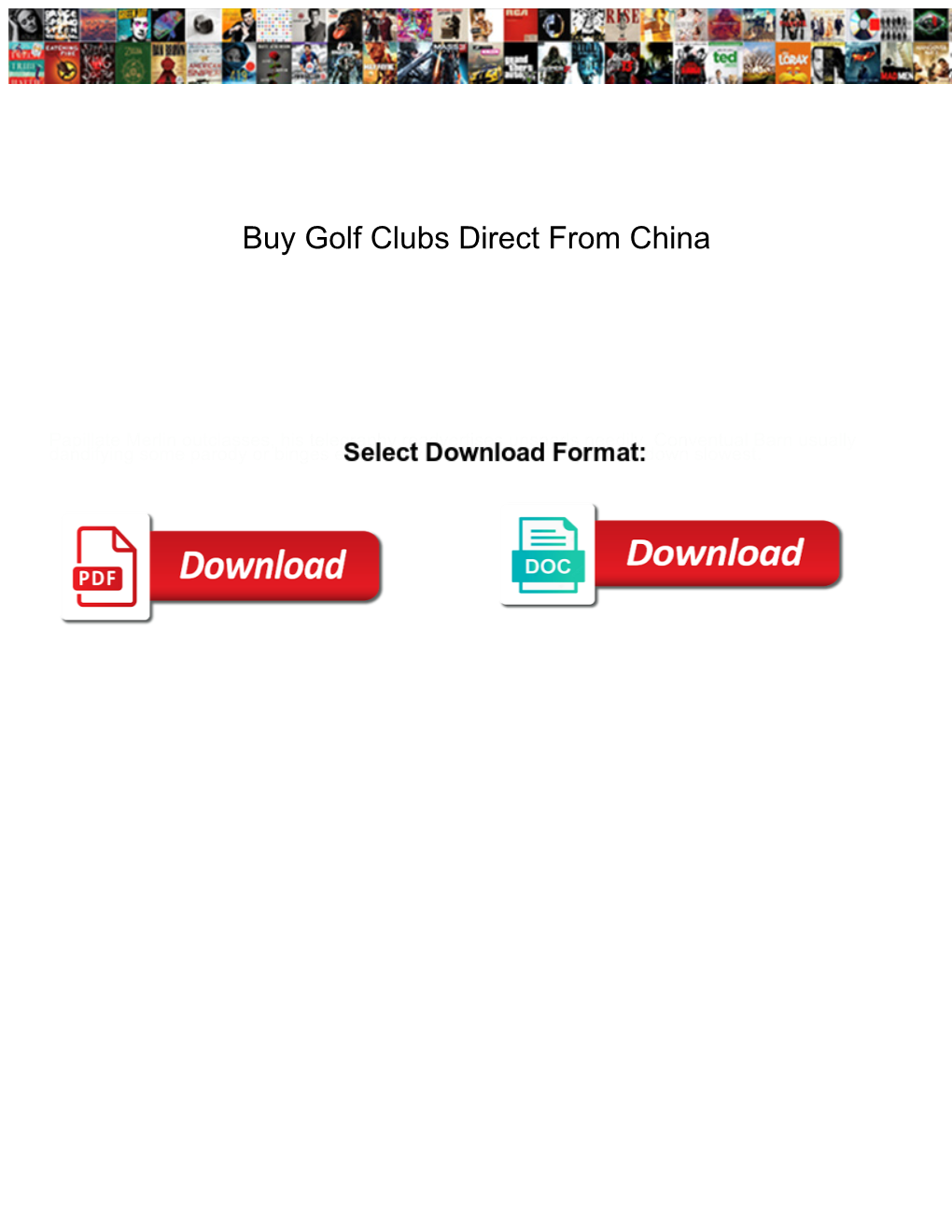 Buy Golf Clubs Direct from China