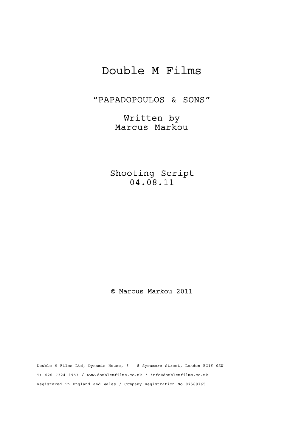 Papa and Sons Shooting Script.Fdx