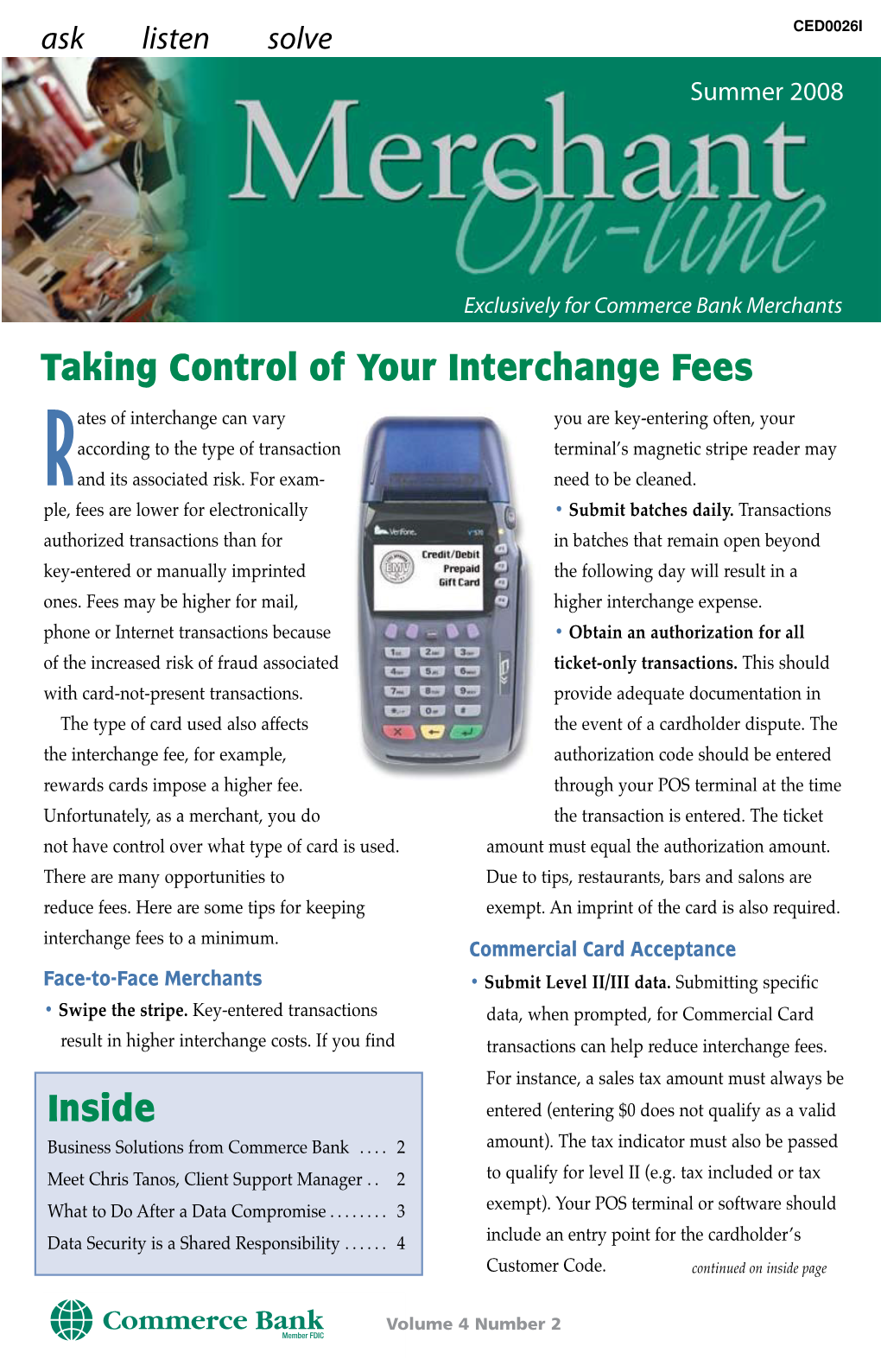 Inside Taking Control of Your Interchange Fees