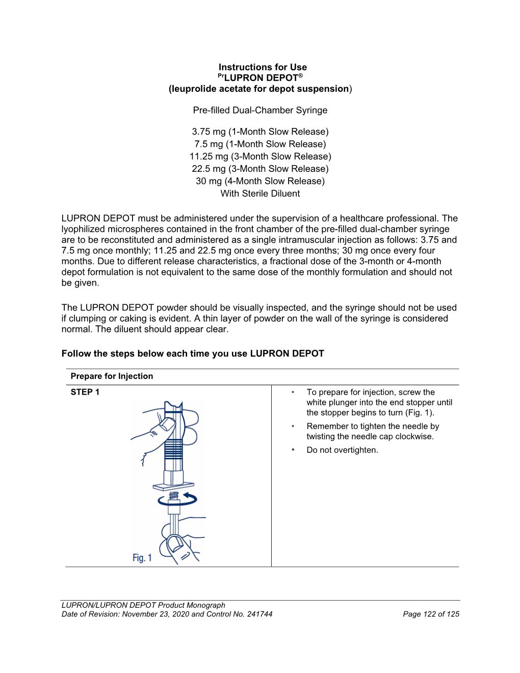 Leuprolide Acetate for Depot Suspension)