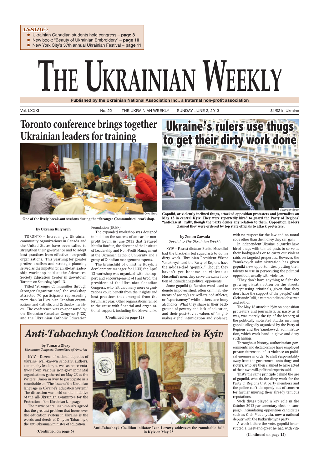 The Ukrainian Weekly 2013, No.22