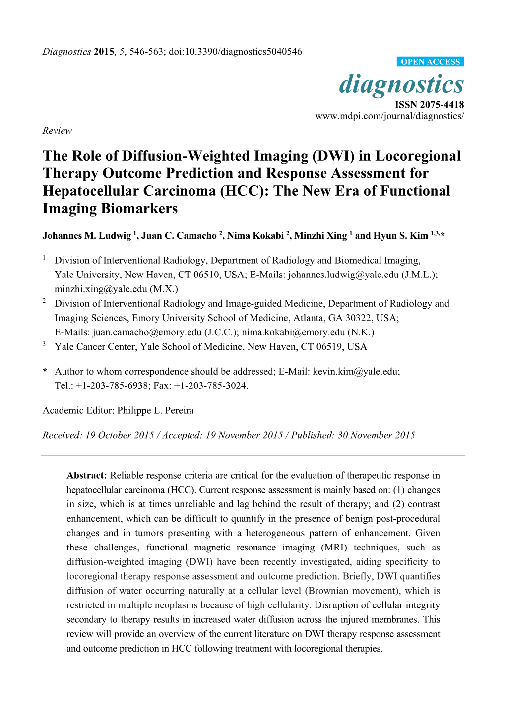 The Role of Diffusion-Weighted Imaging (DWI)