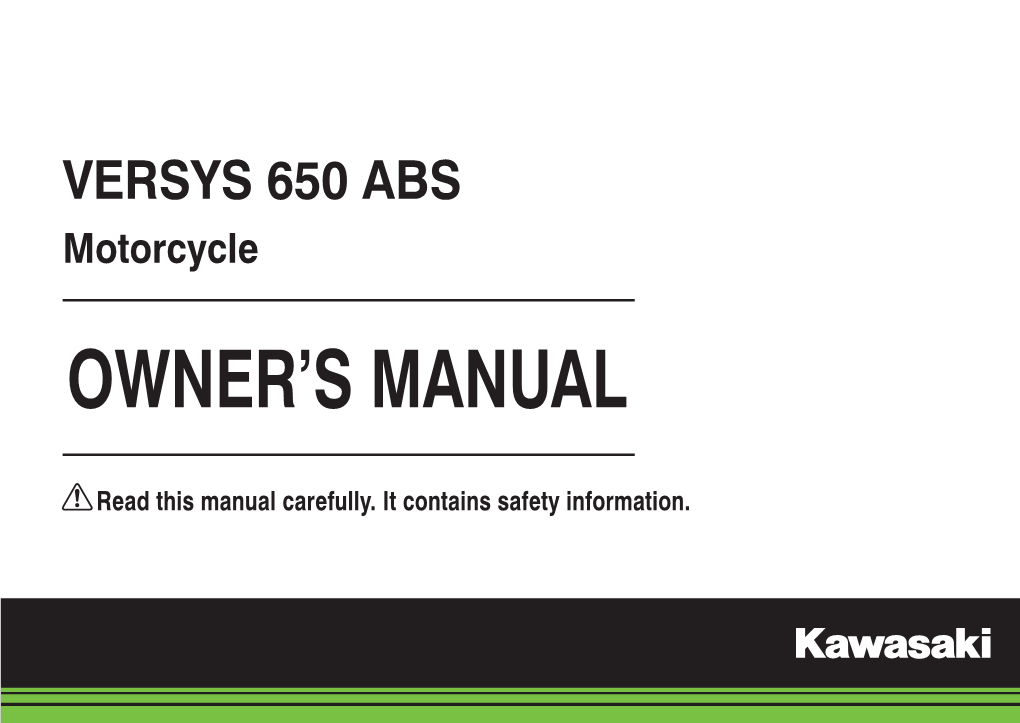 Versys 650-Owner Manual.Pdf