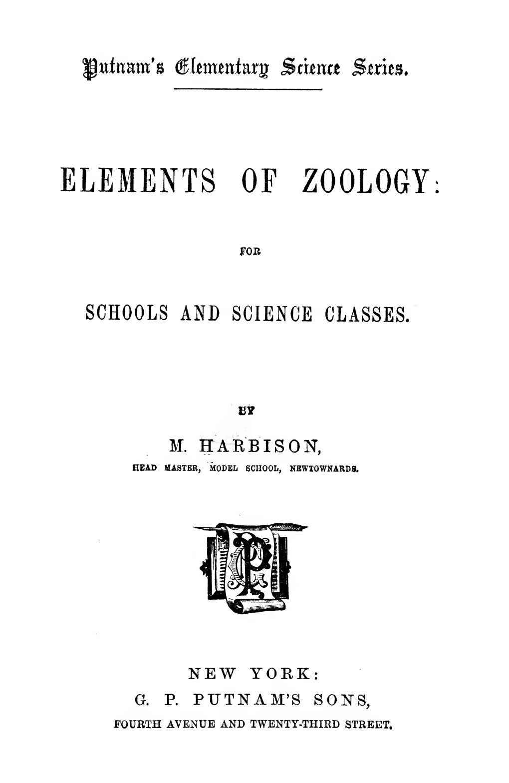 Elements of Zoology