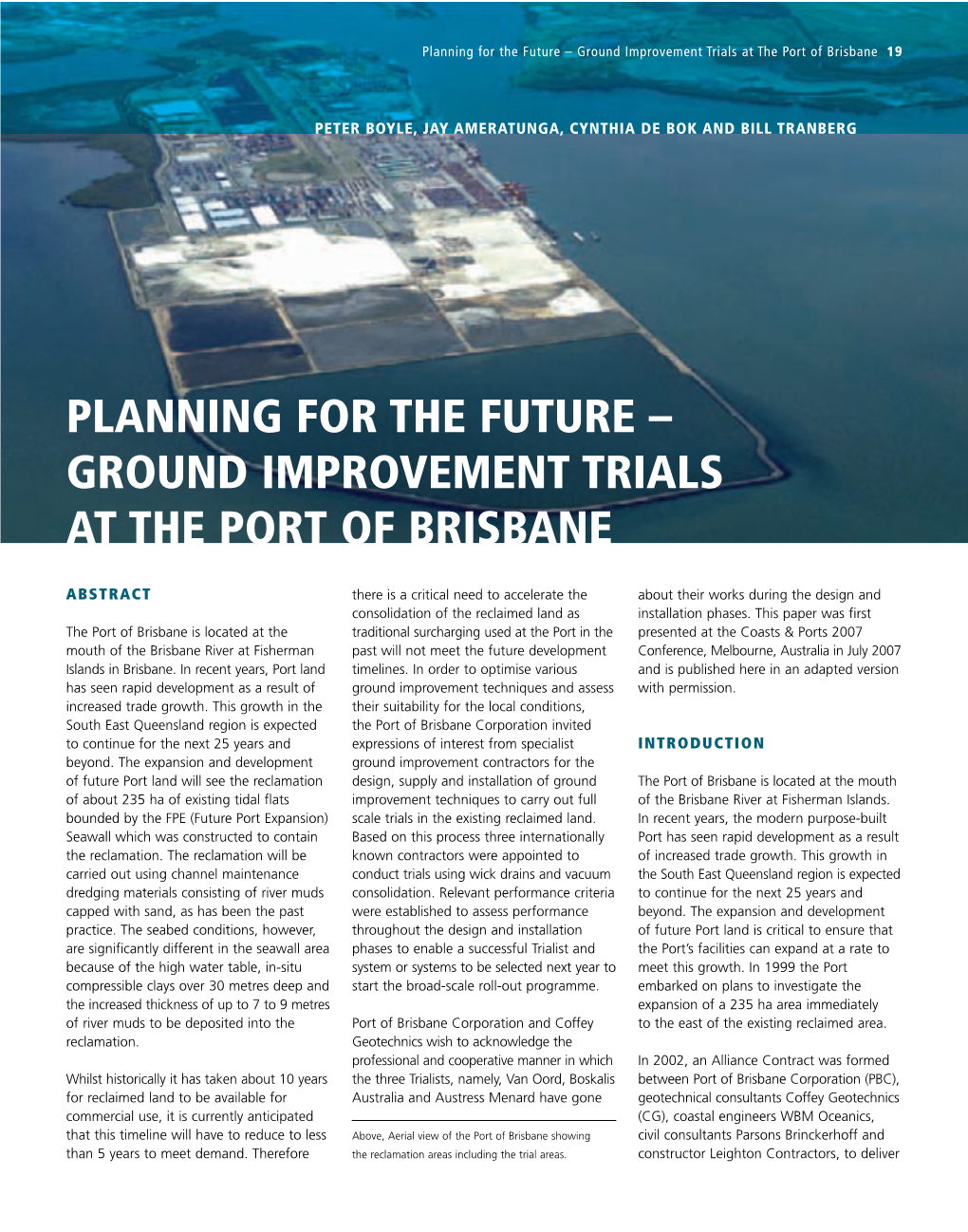 Ground Improvement Trials at the Port of Brisbane 19