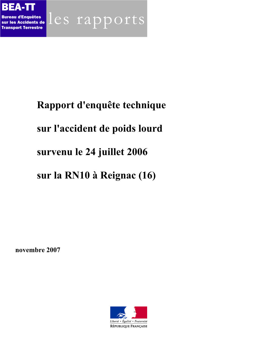 Les Rapports Transport Terrestre