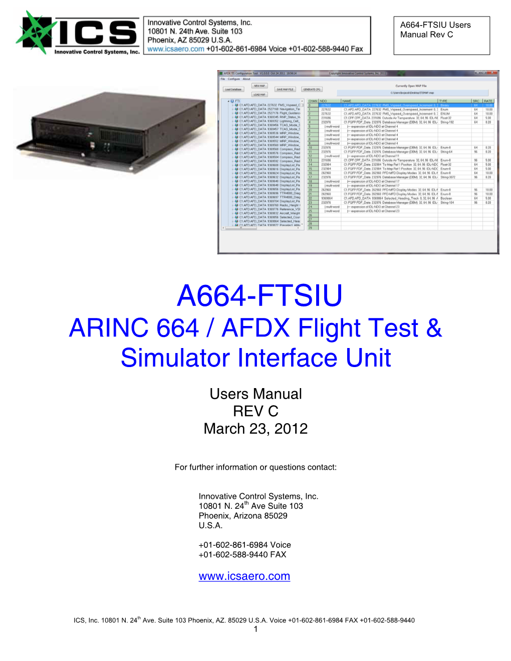 ARINC-664 FTSIU Manual