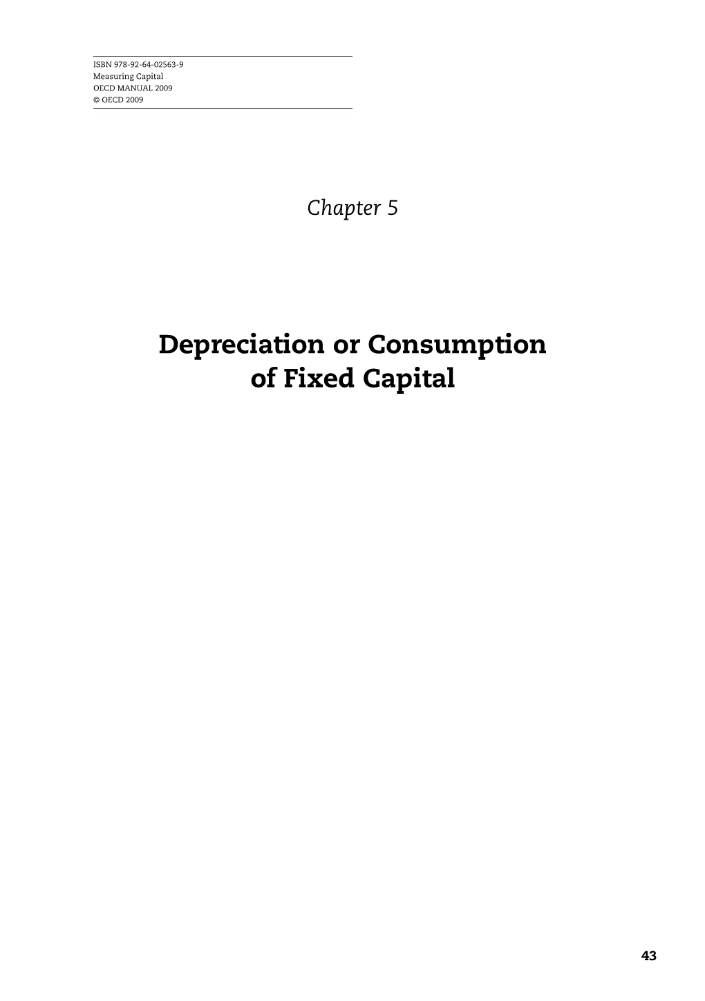 Depreciation Or Consumption of Fixed Capital