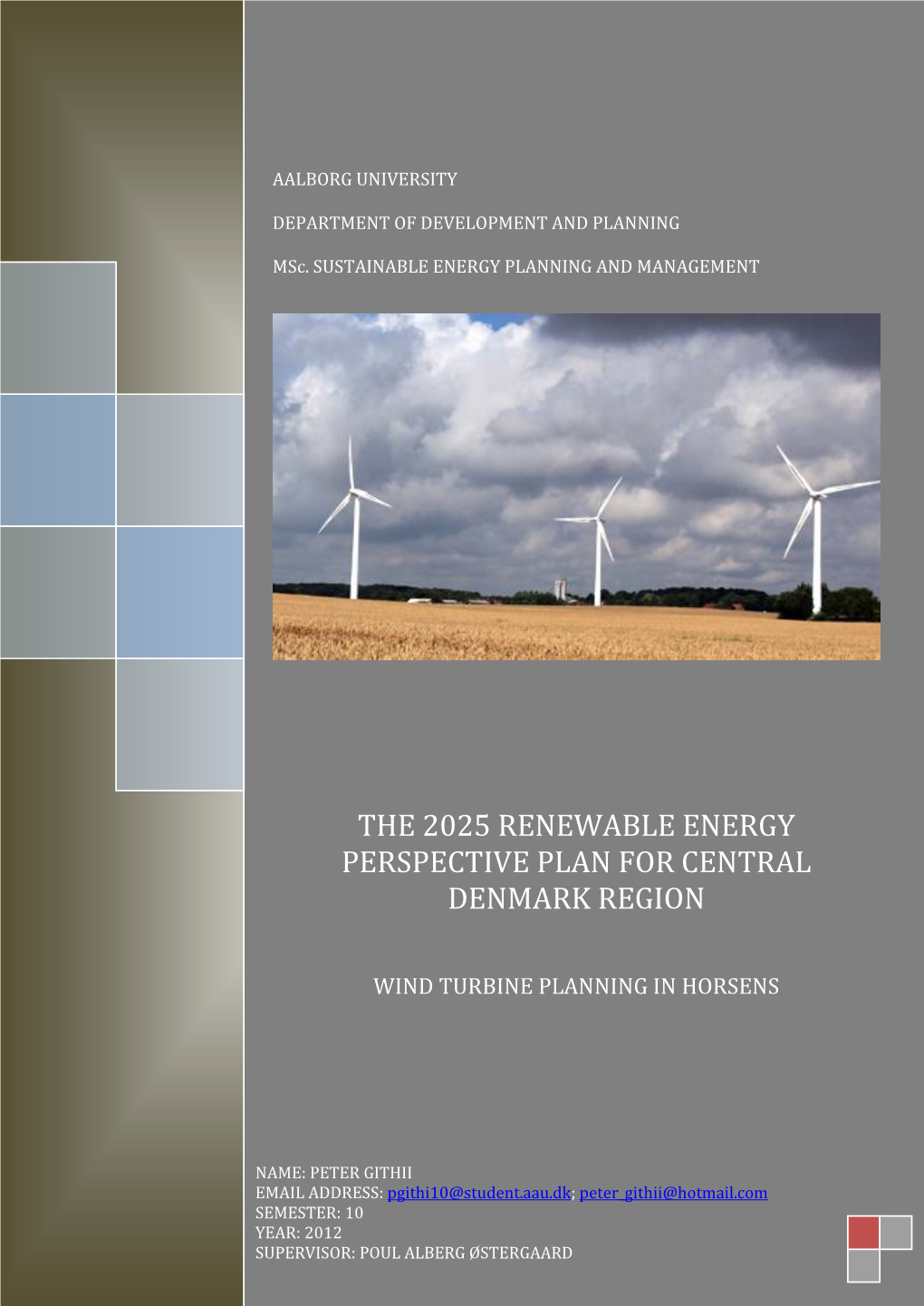 The 2025 Renewable Energy Perspective Plan for Central Denmark Region