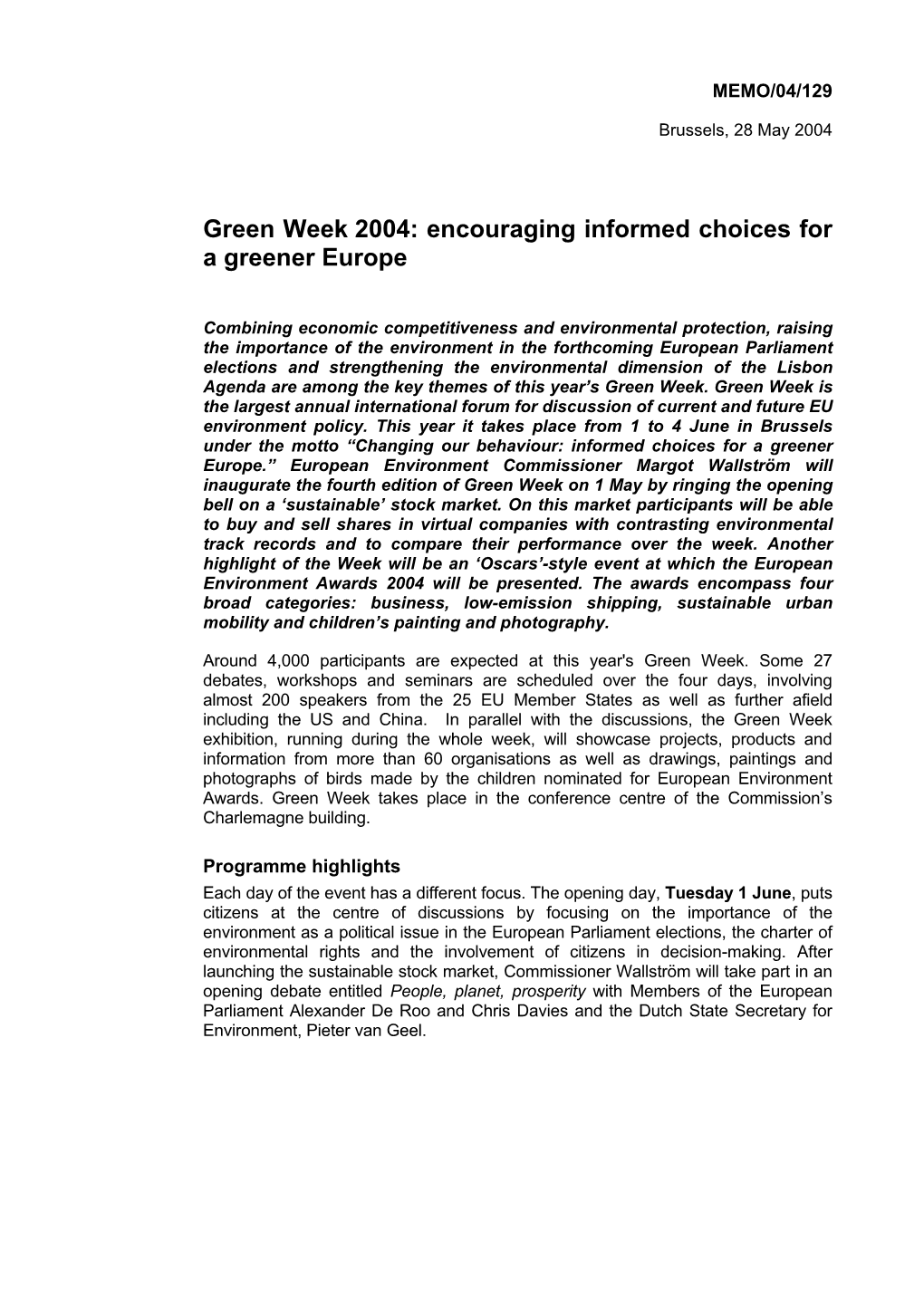 Encouraging Informed Choices for a Greener Europe