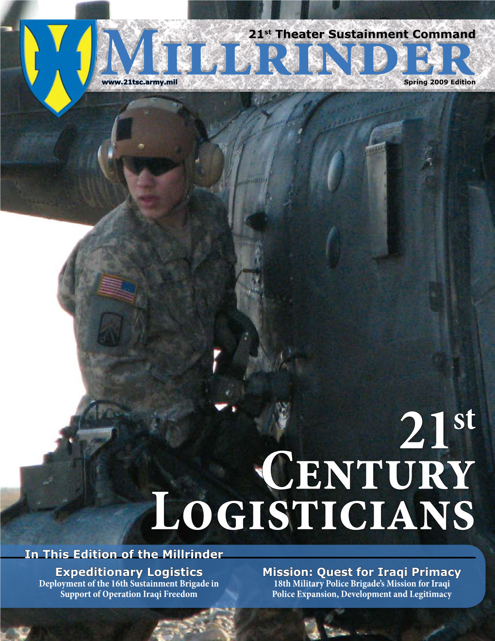 21St Theater Sustainment Command in This Edition of the Millrinder Expeditionary Logistics Mission