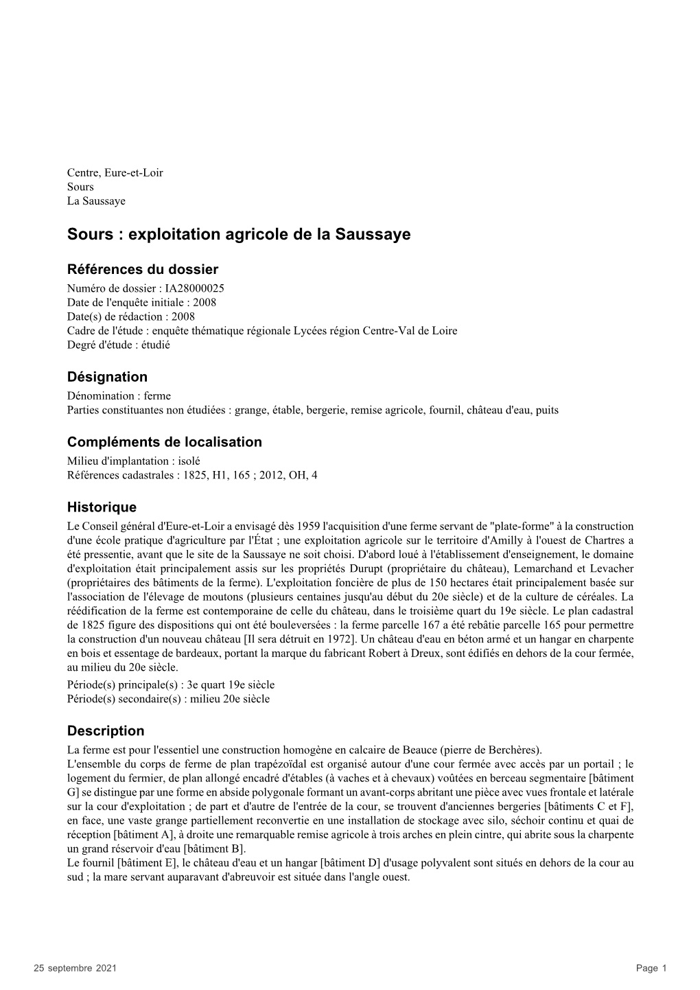 Sours : Exploitation Agricole De La Saussaye