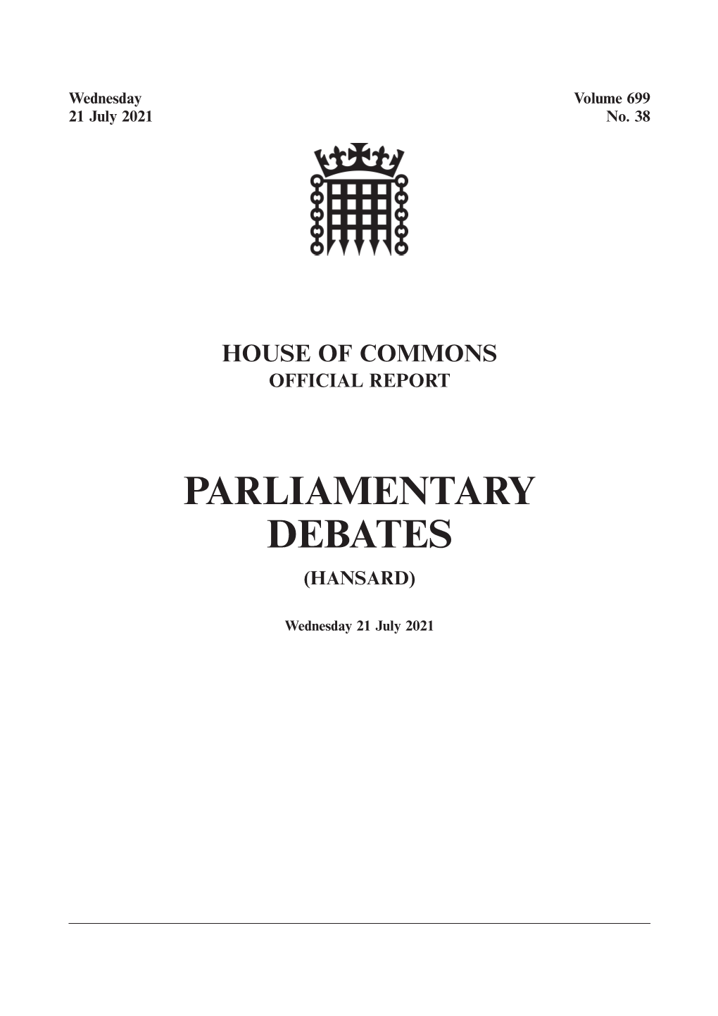 Whole Day Download the Hansard