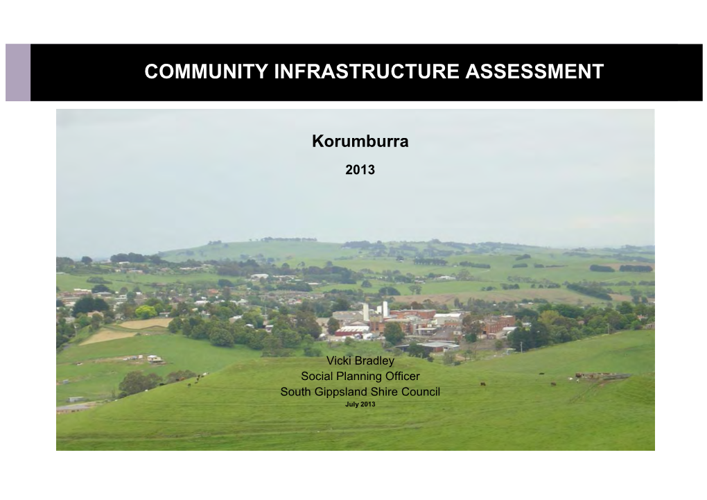 Community Infrastructure Assessment
