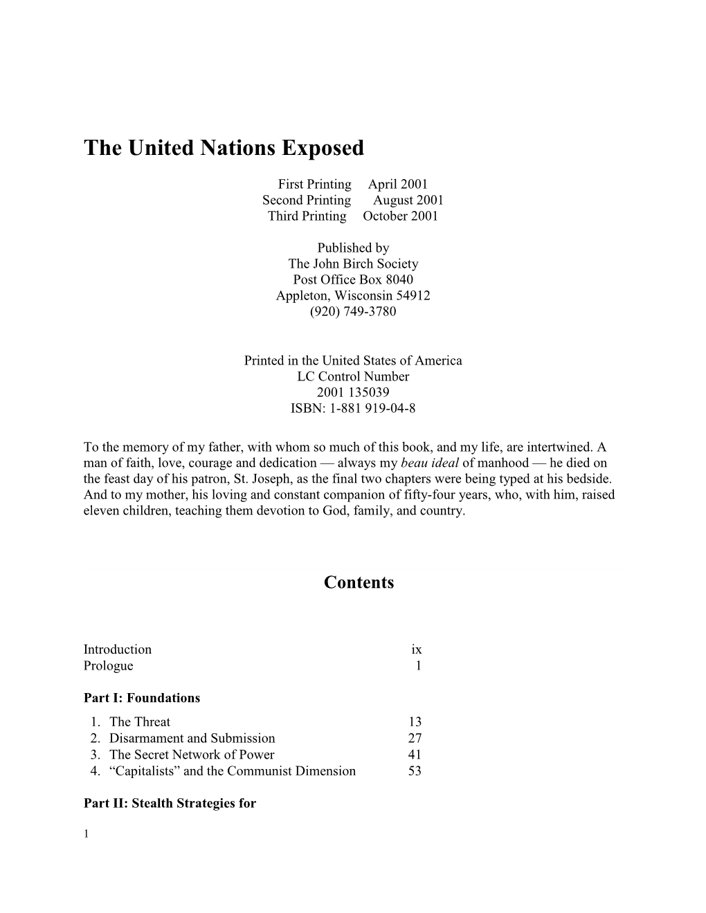 The United Nations Exposed