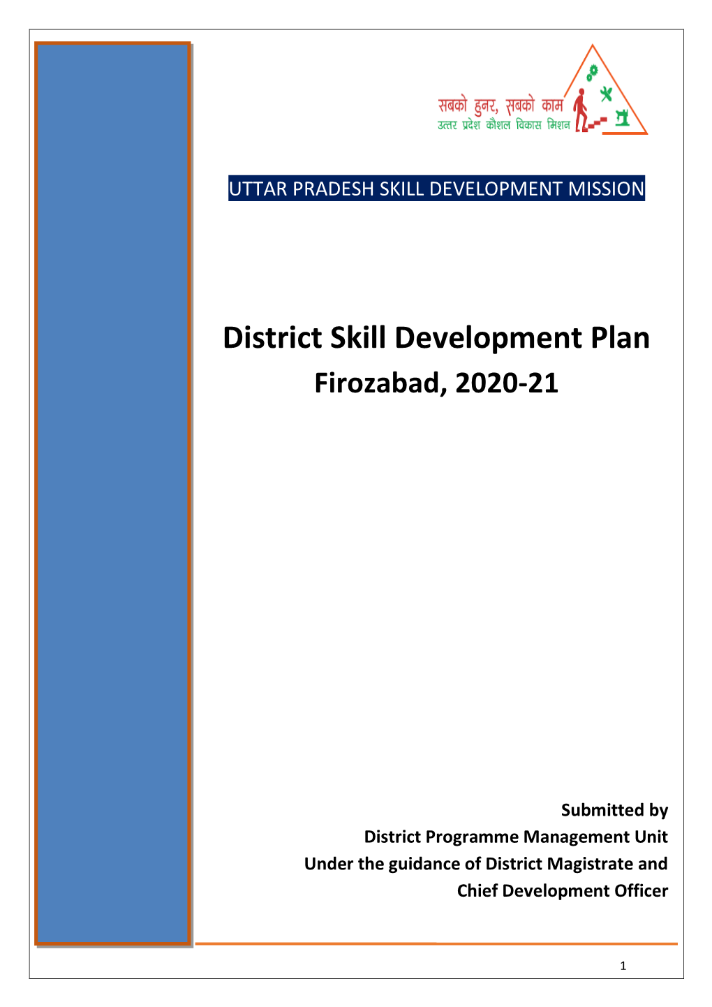 District Skill Development Plan Firozabad, 2020-21