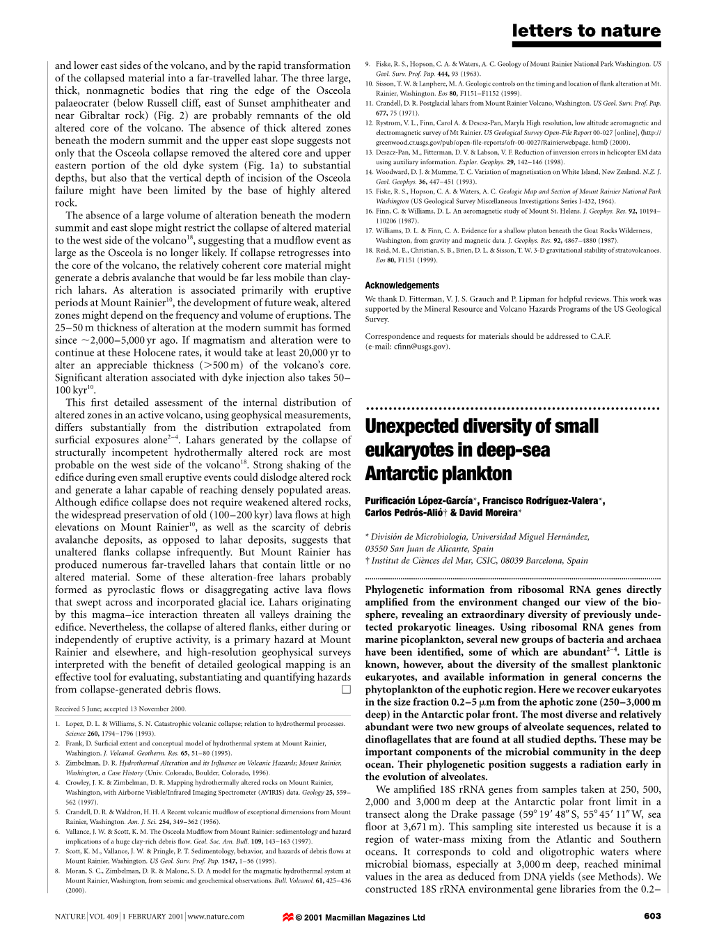 Unexpected Diversity of Small Eukaryotes in Deep-Sea Antarctic