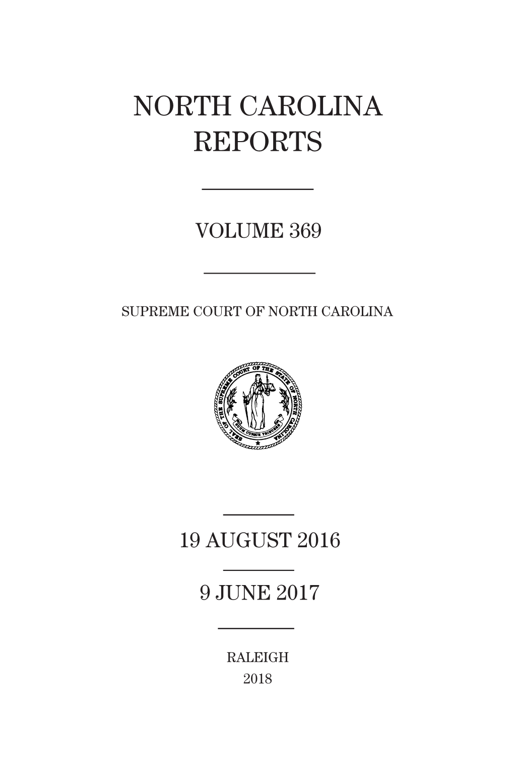 North Carolina Reports