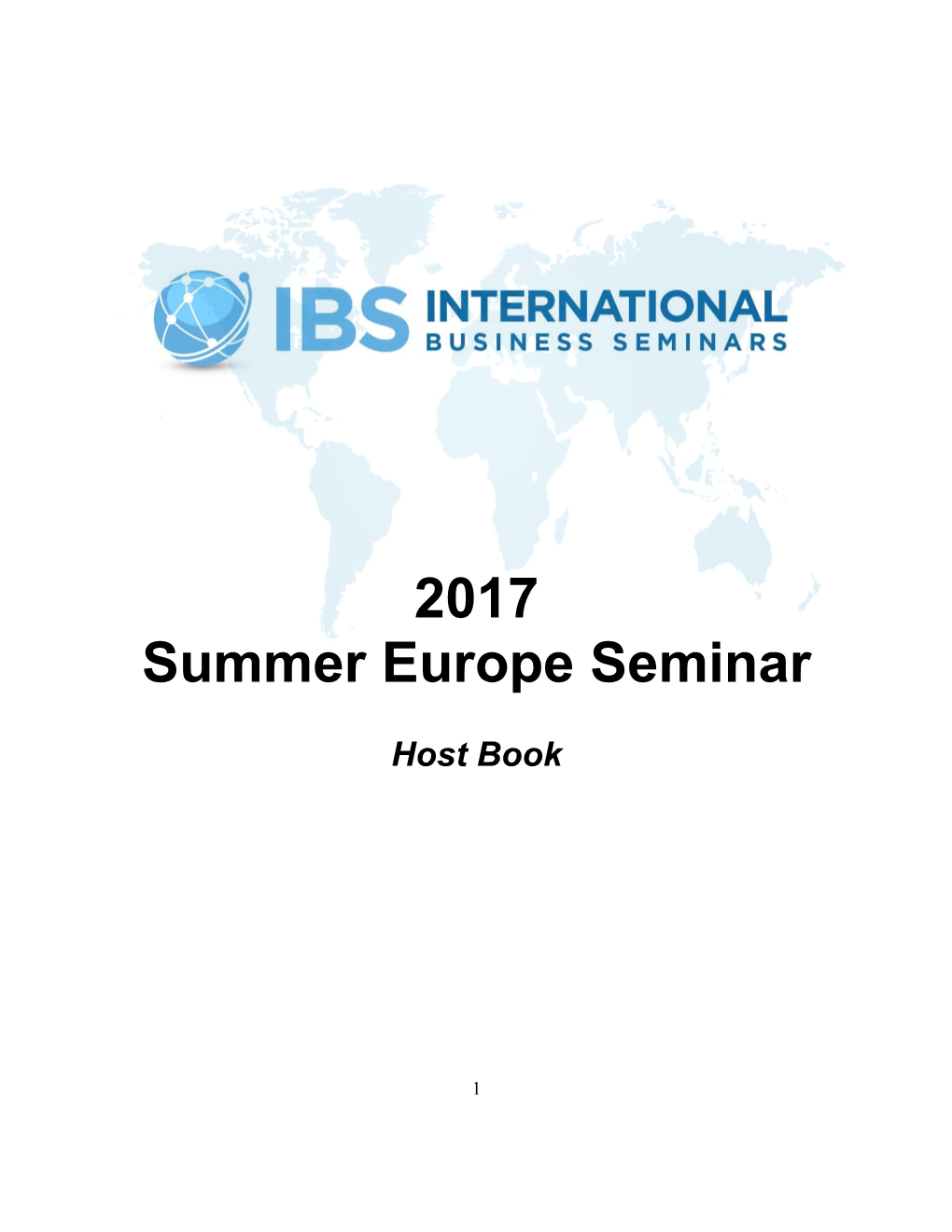 2017 Summer Europe Seminar