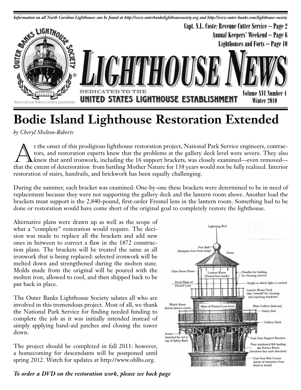 Bodie Island Lighthouse Restoration Extended by Cheryl Shelton-Roberts