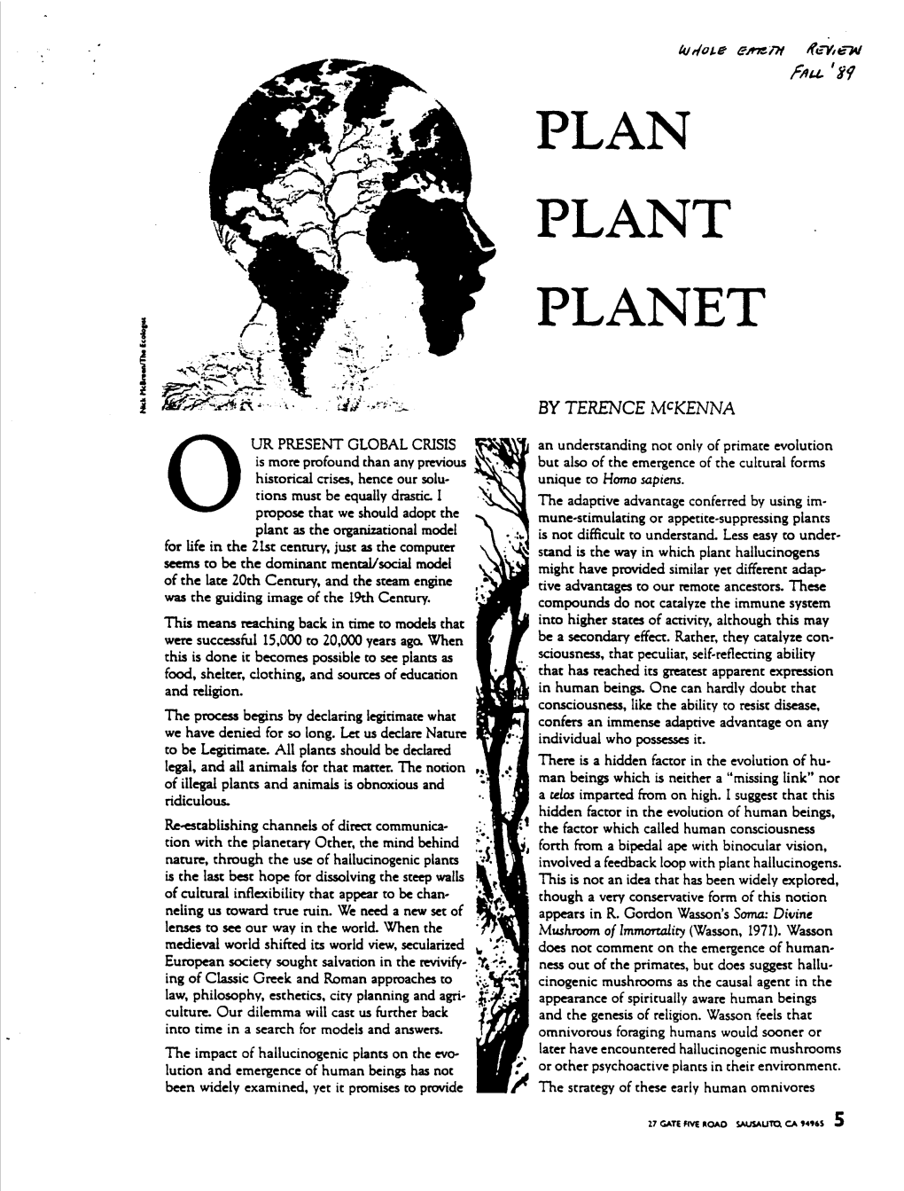 Mckenna,Terence/Plan,Plant,Planet
