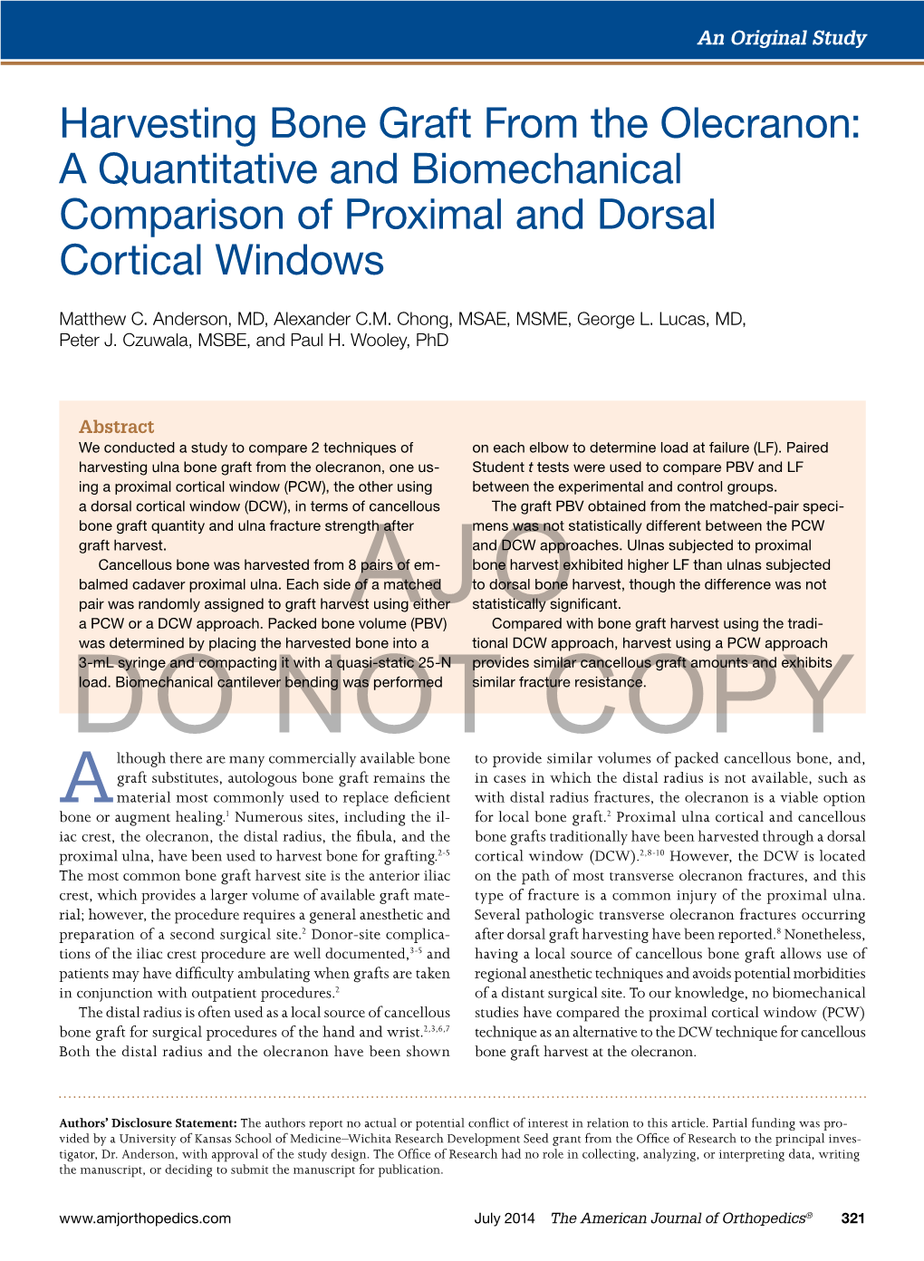 Harvesting Bone Graft from the Olecranon: a Quantitative and Biomechanical Comparison of Proximal and Dorsal Cortical Windows