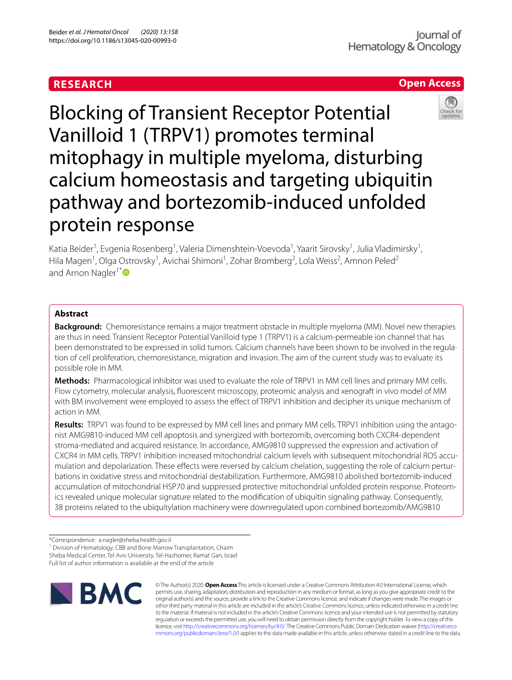 Blocking of Transient Receptor Potential Vanilloid 1 (TRPV1)