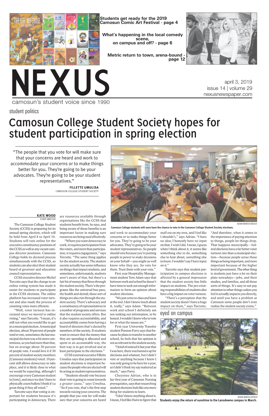 Camosun College Student Society Hopes for Student Participation in Spring Election