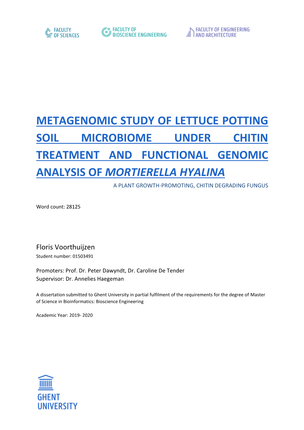 Metagenomic Study of Lettuce Potting Soil