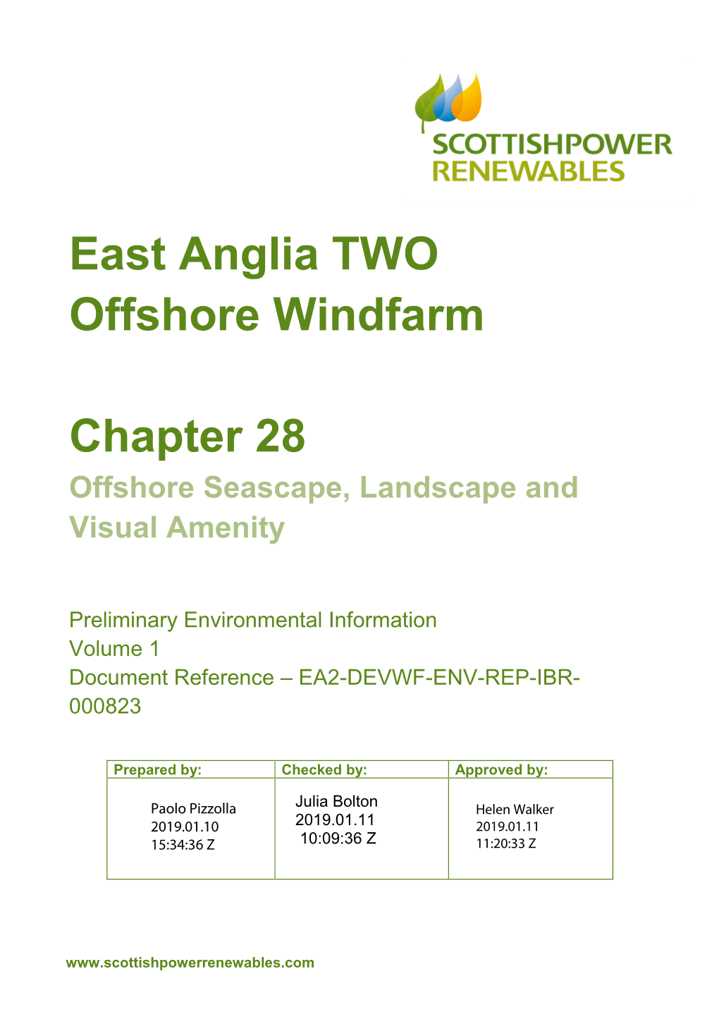 East Anglia TWO Offshore Windfarm Chapter 28