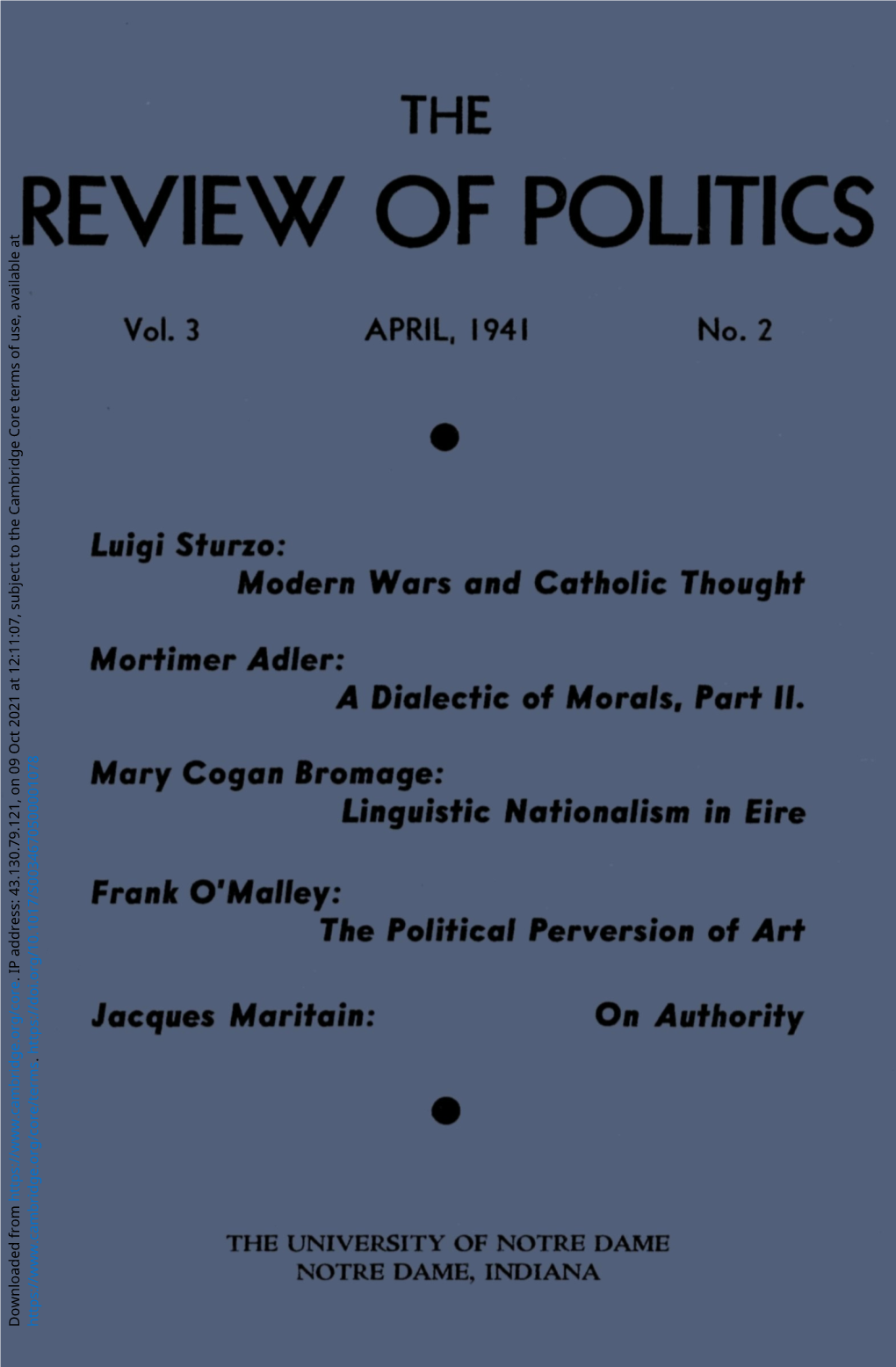 ROP Volume 3 Issue 2 Cover and Front Matter