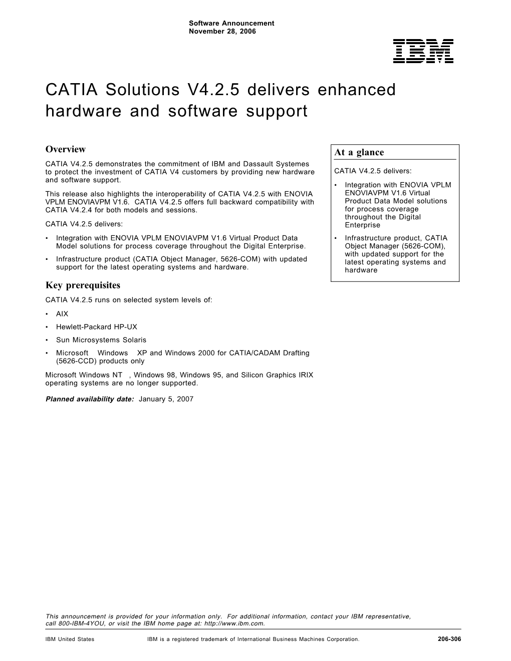 CATIA Solutions V4.2.5 Delivers Enhanced Hardware and Software Support