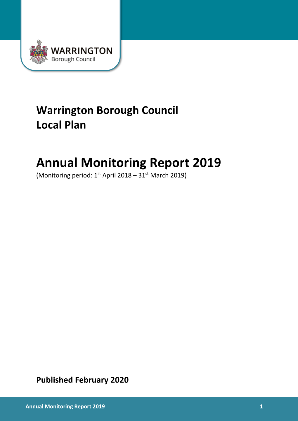 Annual Monitoring Report 2019 (Monitoring Period: 1St April 2018 – 31St March 2019)