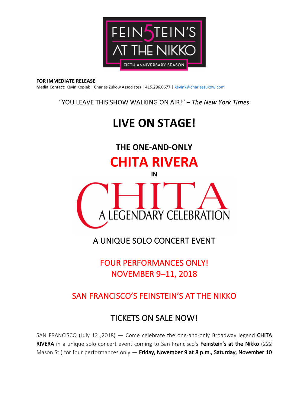 Chita Rivera In