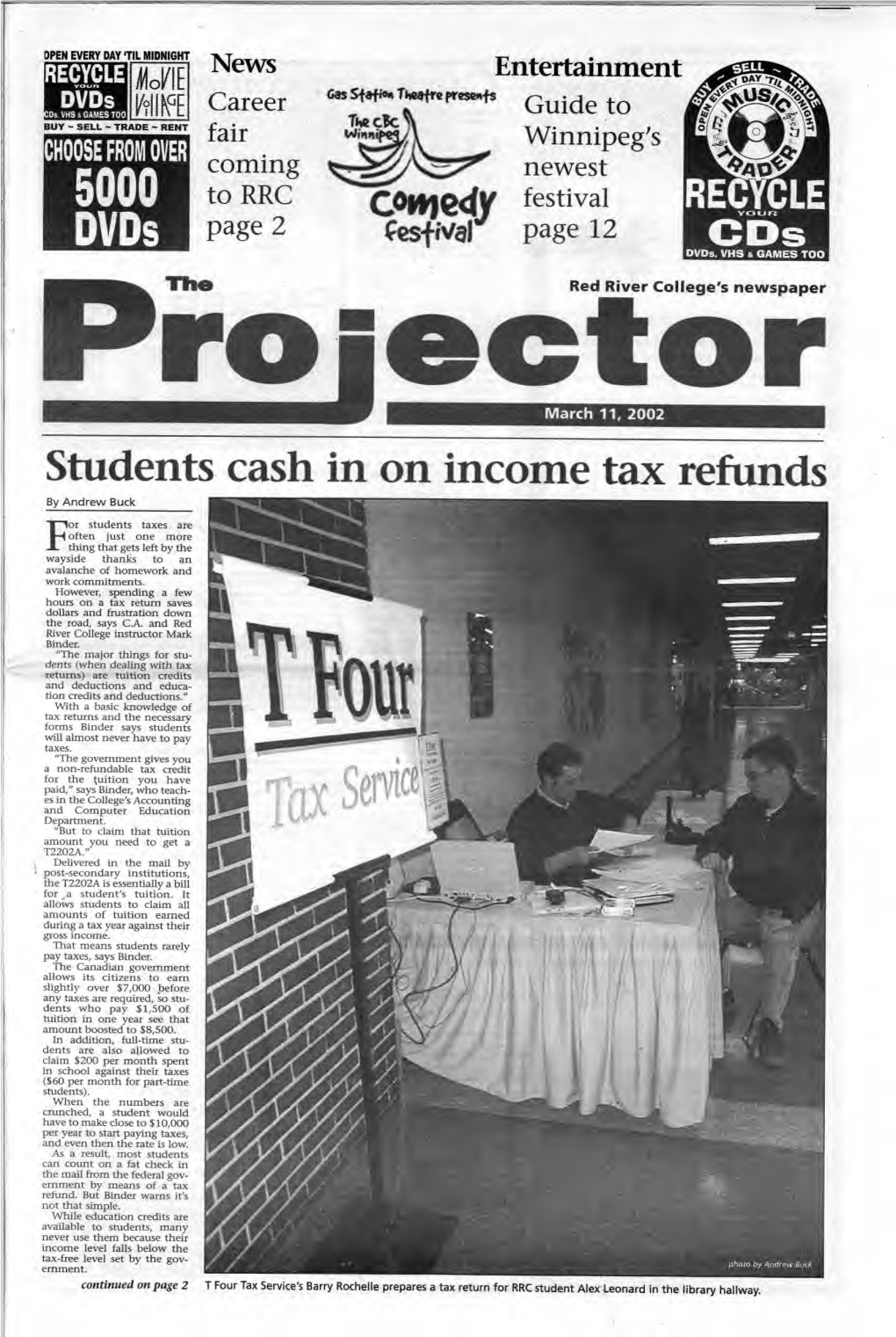 Students Cash in on Income Tax Refunds by Andrew Buck