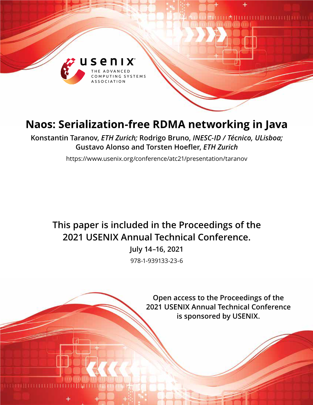 Naos: Serialization-Free RDMA Networking in Java