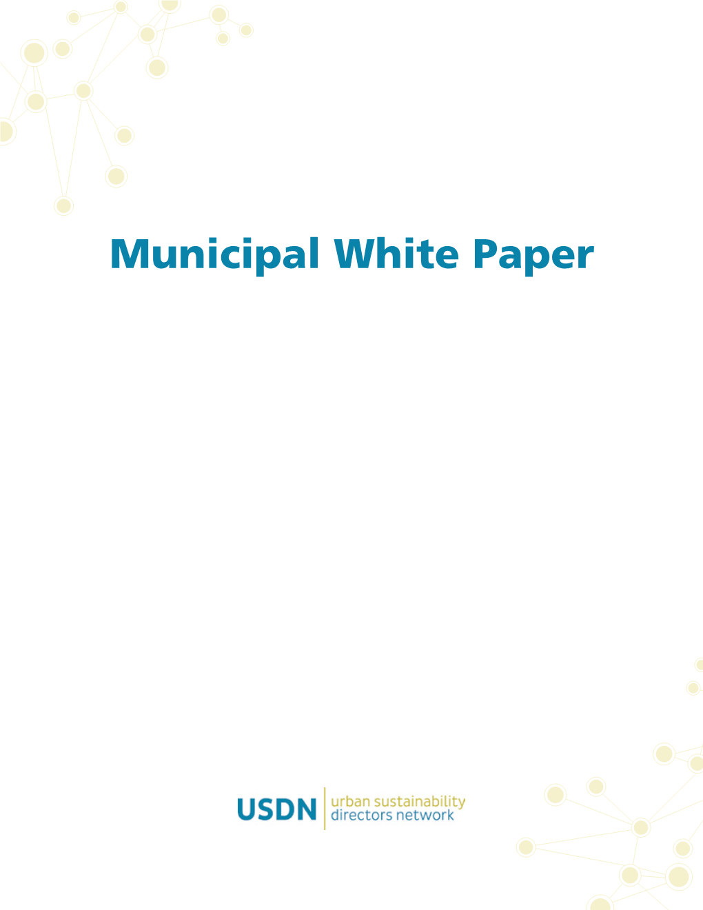 Municipal White Paper Table of Contents