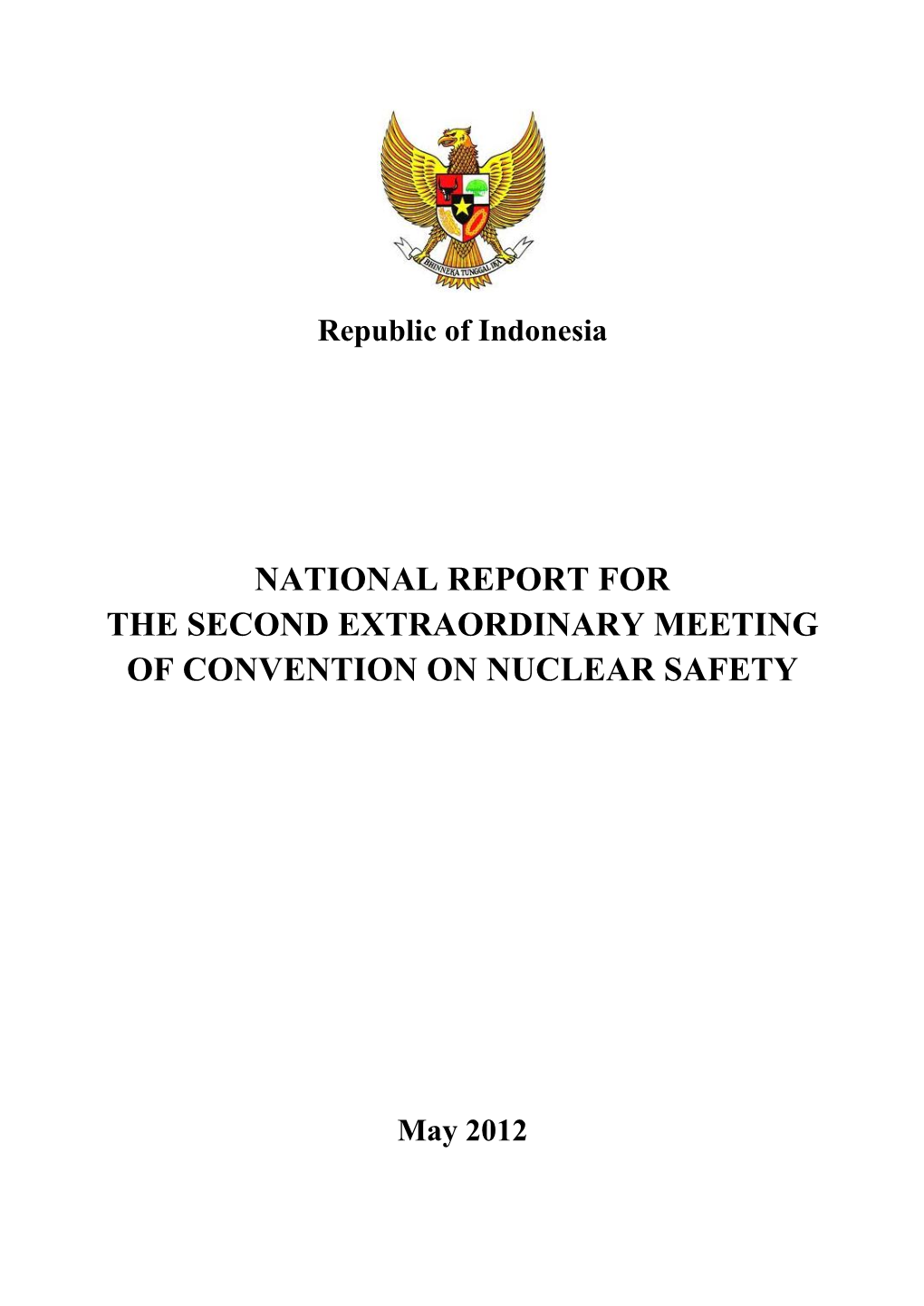 National Report for the Second Extraordinary Meeting of Convention on Nuclear Safety