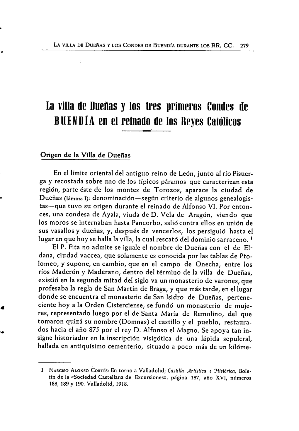 La Villa De Dueñas Y Los Tres Primeros Condes De 1111 E N D a En El Reinado De Los Reyes Católicos