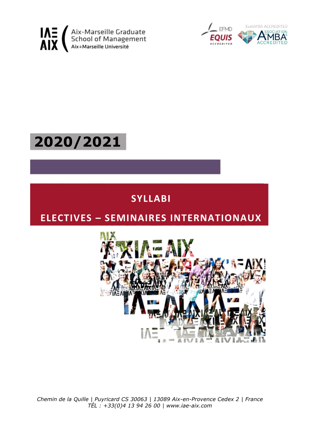Syllabi Electives – Seminaires Internationaux