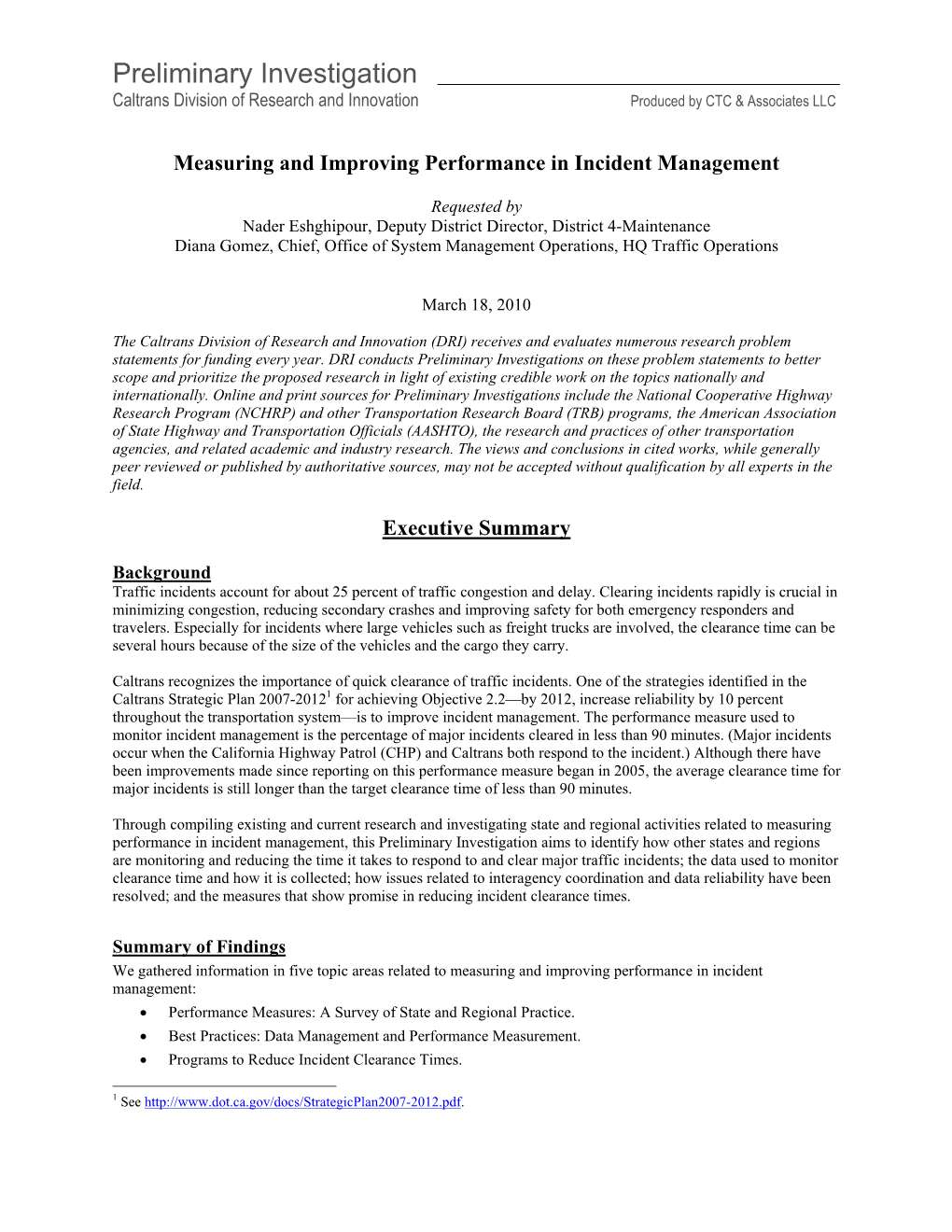 Measuring and Improving Performance in Incident Management