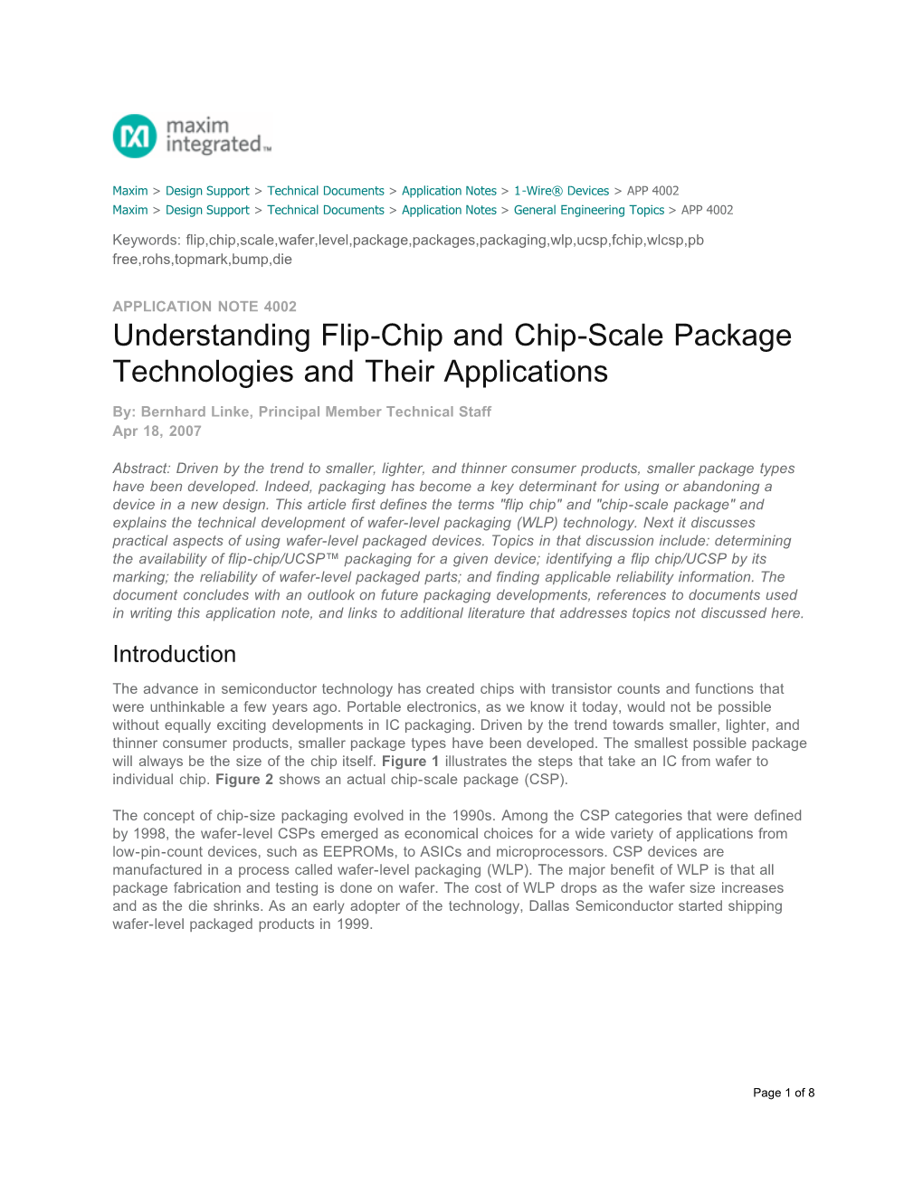 Understanding Flip-Chip and Chip-Scale Package Technologies and Their Applications