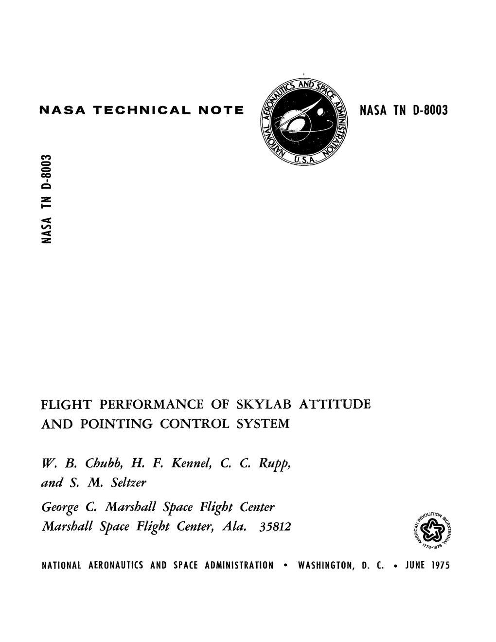 Flight Performance of Skylab Attitude and Pointing Control System