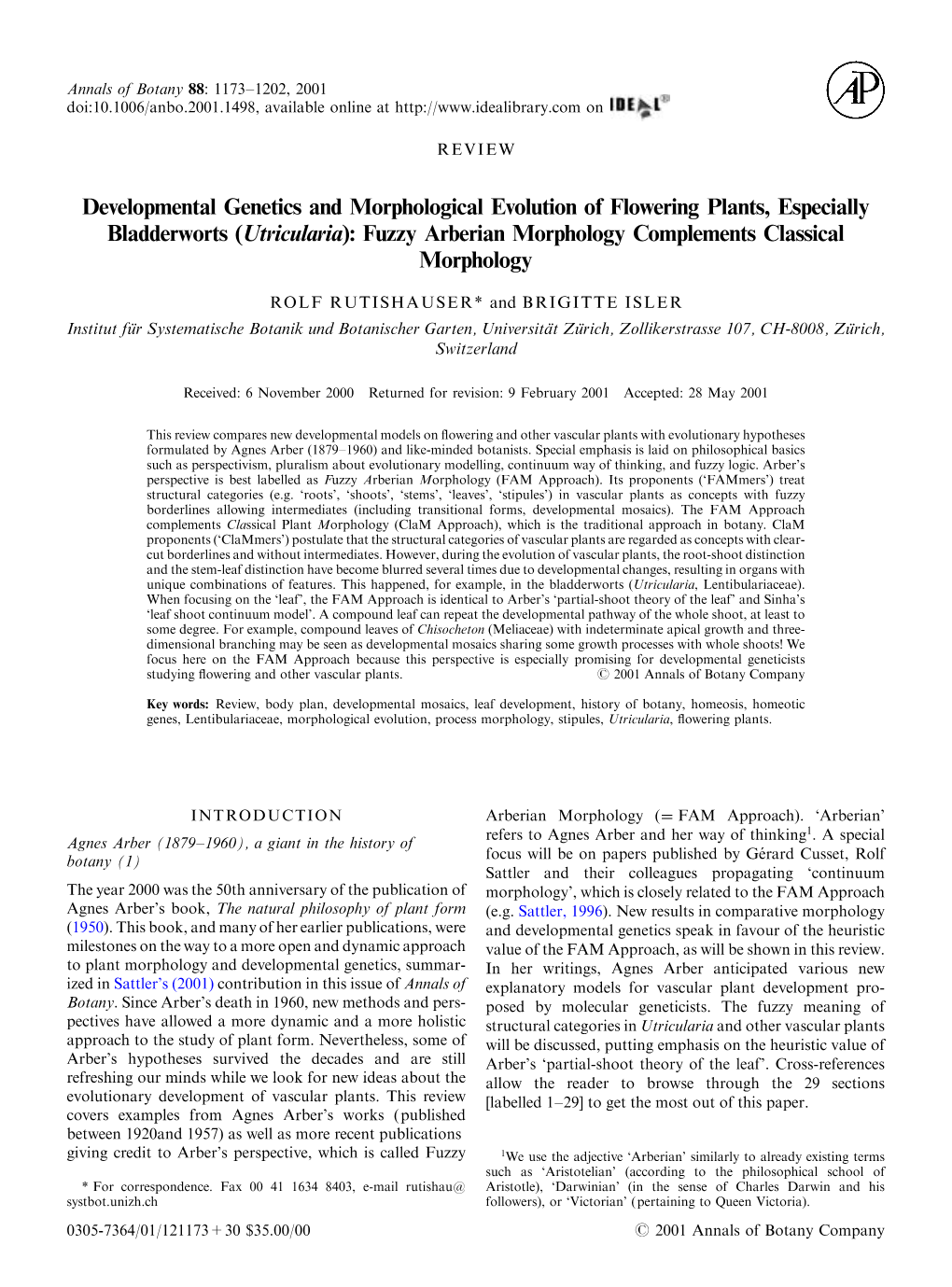 Developmental Genetics and Morphological Evolution Of