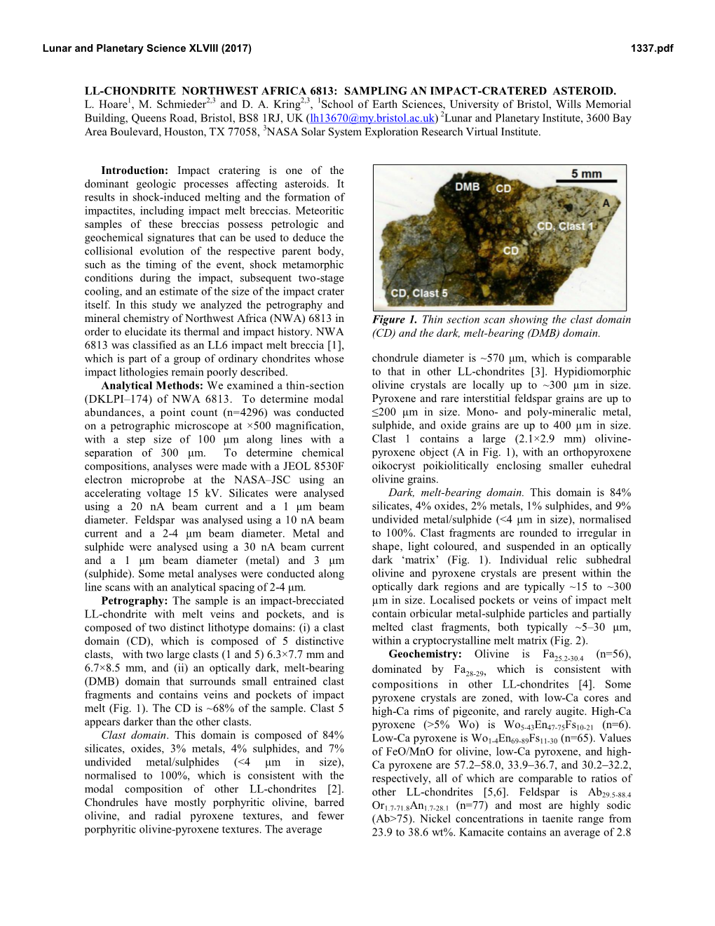 Ll-Chondrite Northwest Africa 6813: Sampling an Impact-Cratered Asteroid